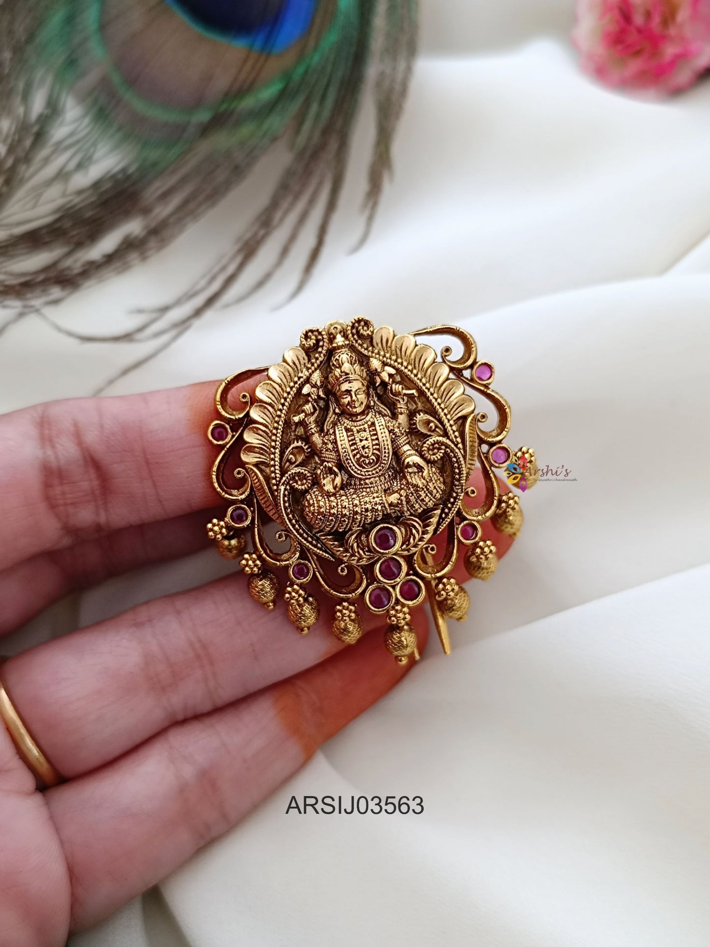 Antique Lakshmi Hair Brooch