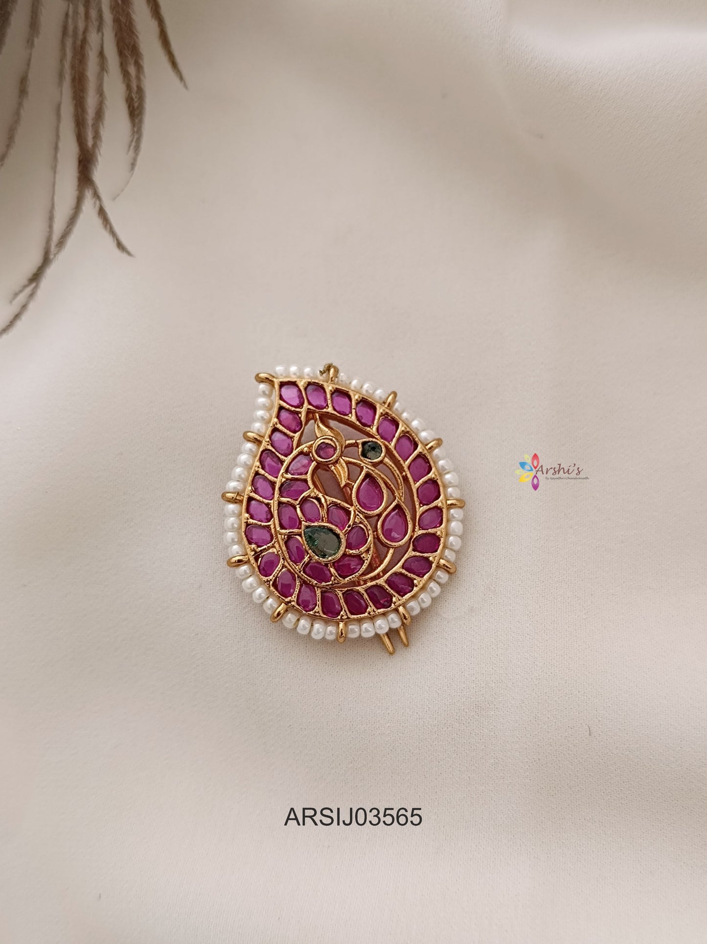Mango Kemp Stone Hair Brooch
