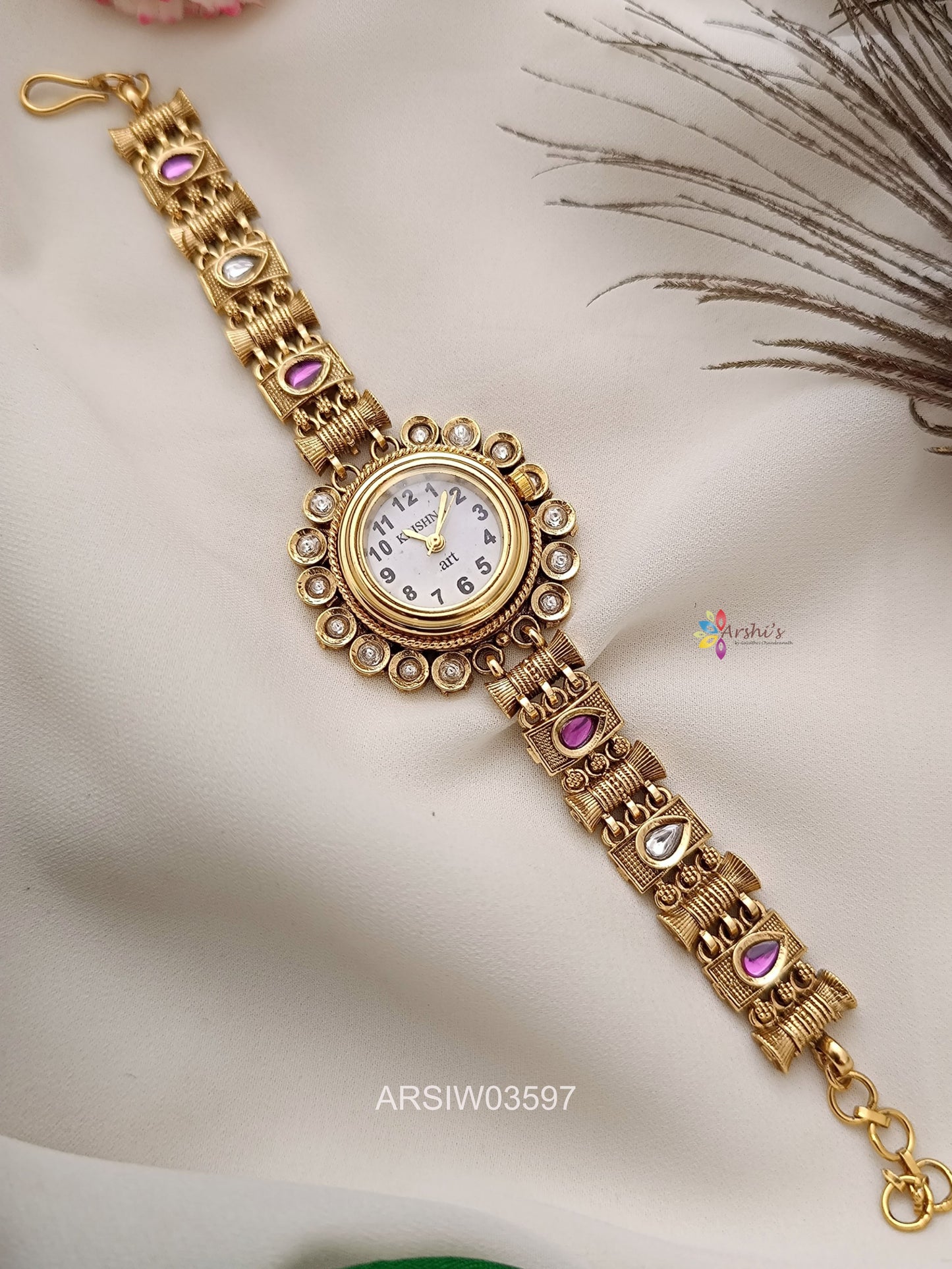 Antique Floral Designer Watch