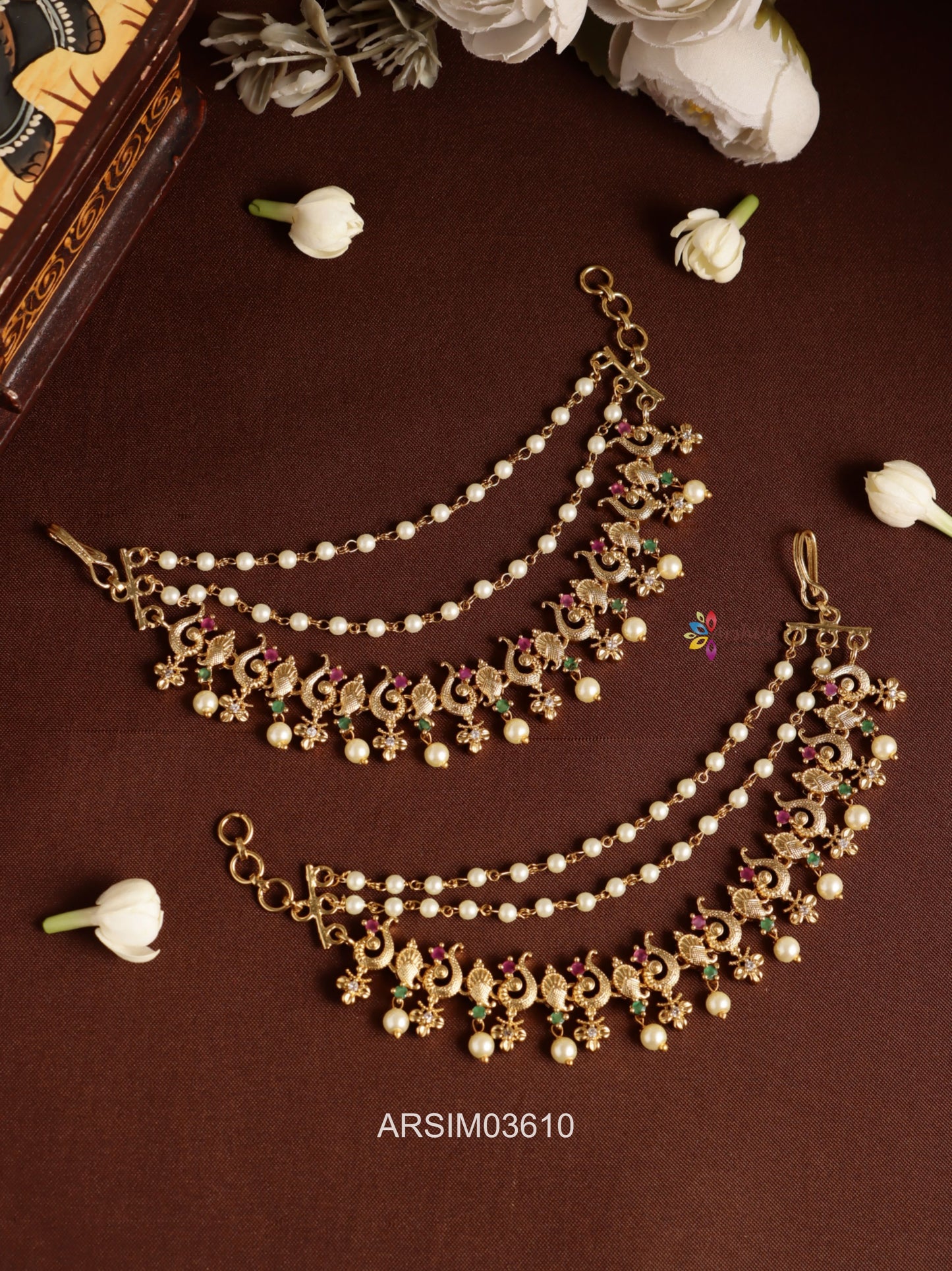 Peacock Motifs Earchains