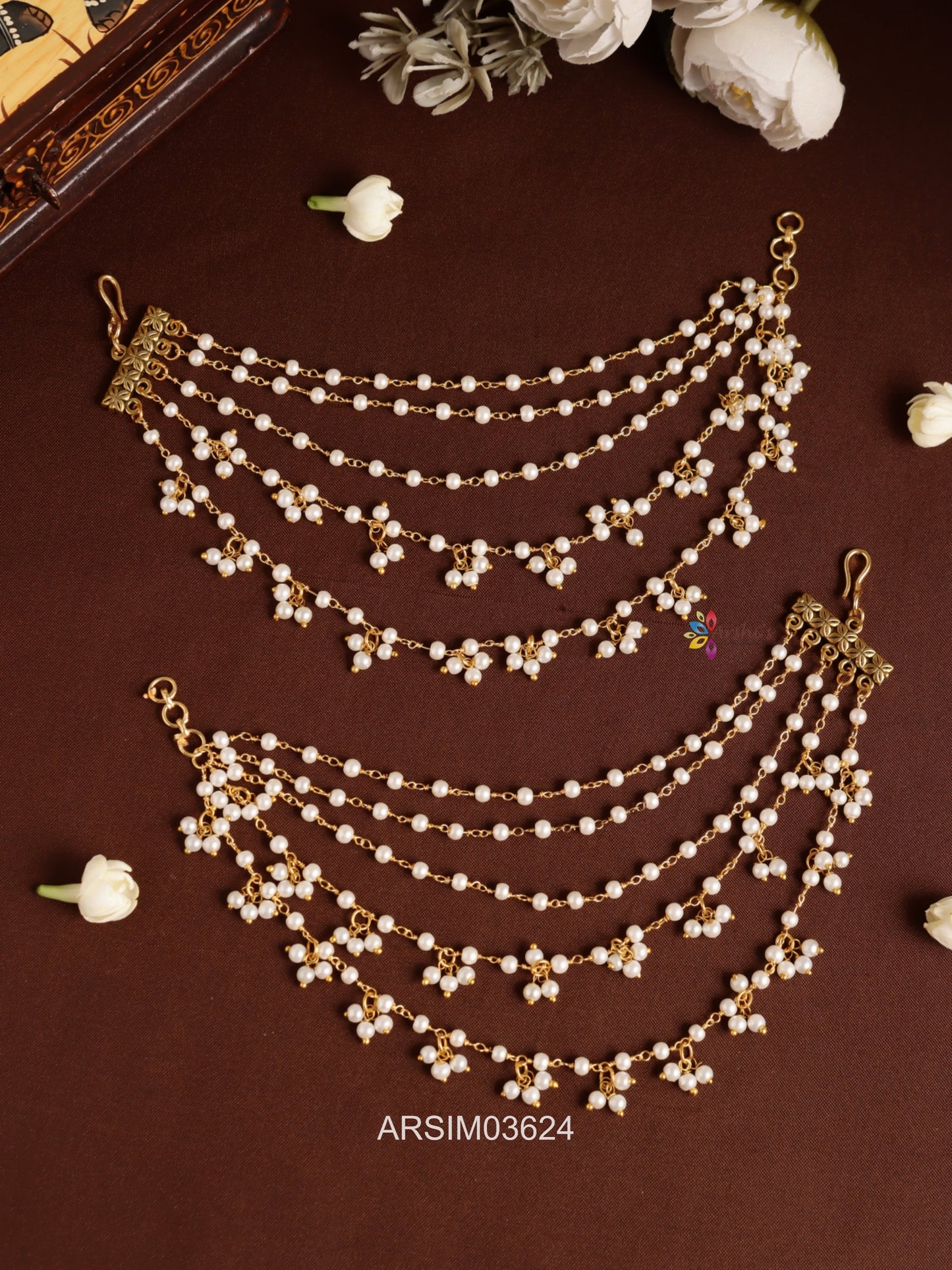 Layered Pearl Earchains