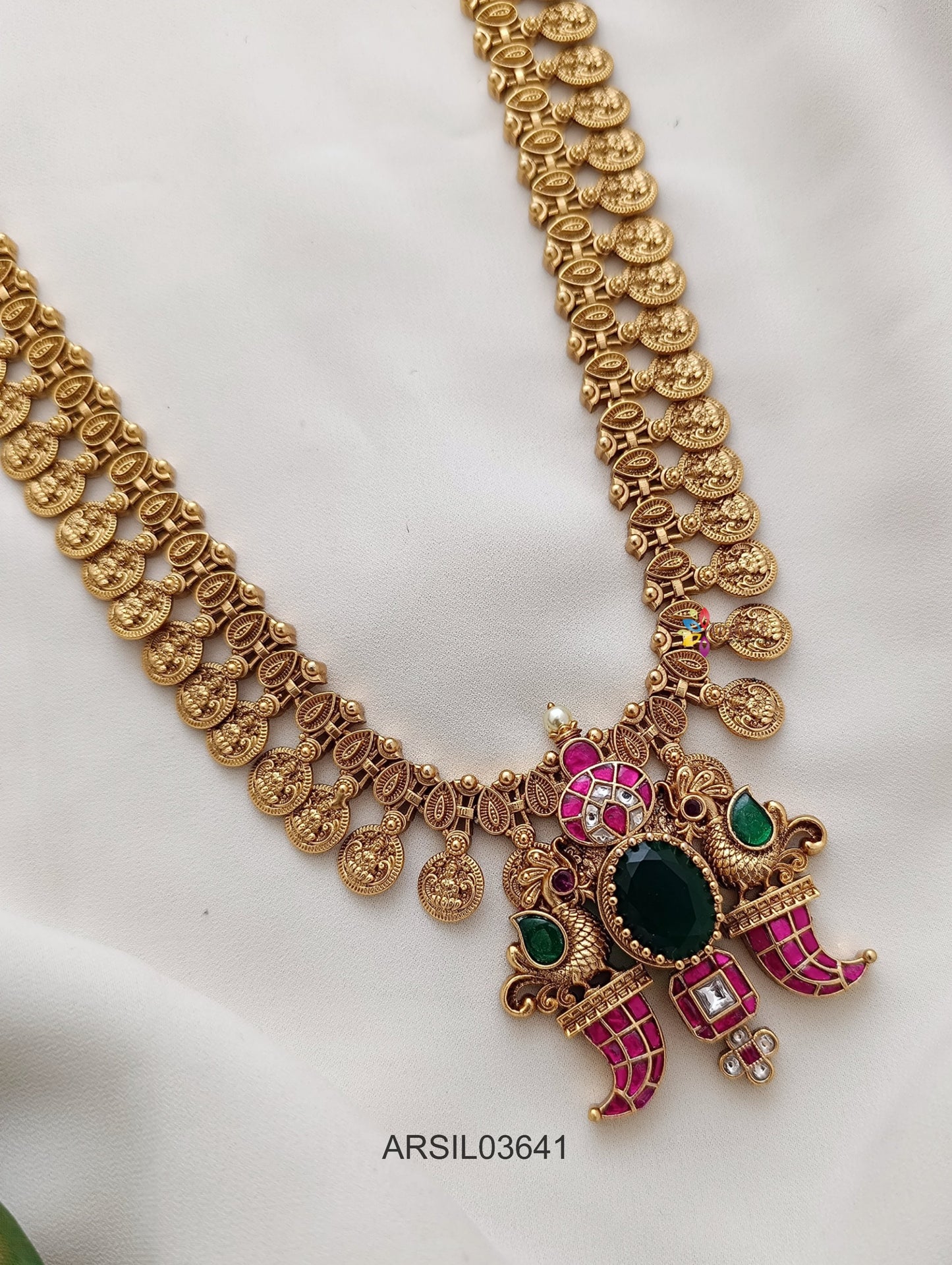 Jadau Kundan Pendant Long Haram