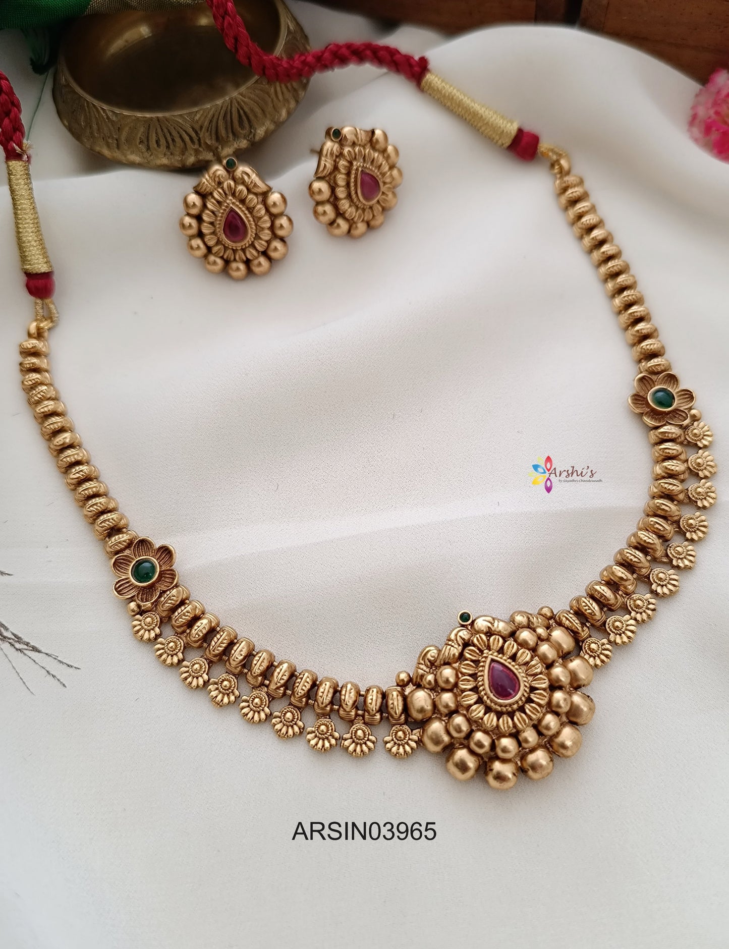 Antique Ruby Stone Necklace