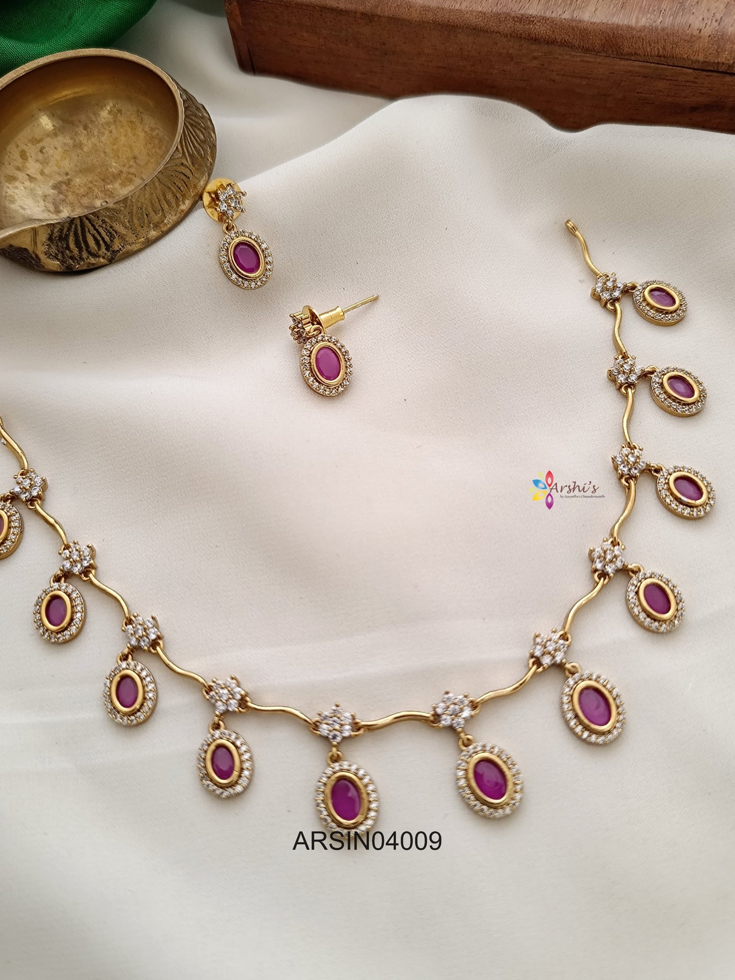 Red Drop Stone Necklace