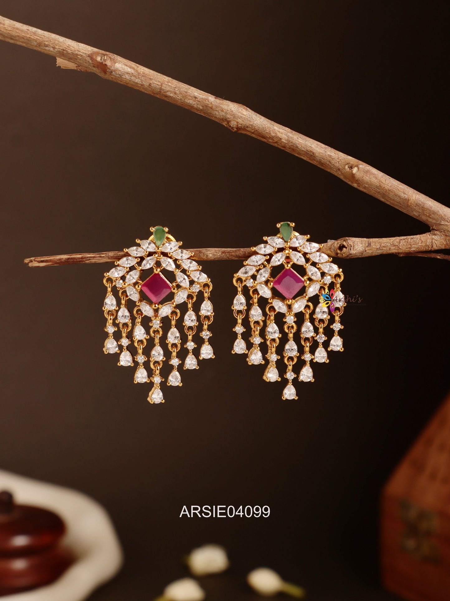 Kemp and AD Stone Drop Earrings
