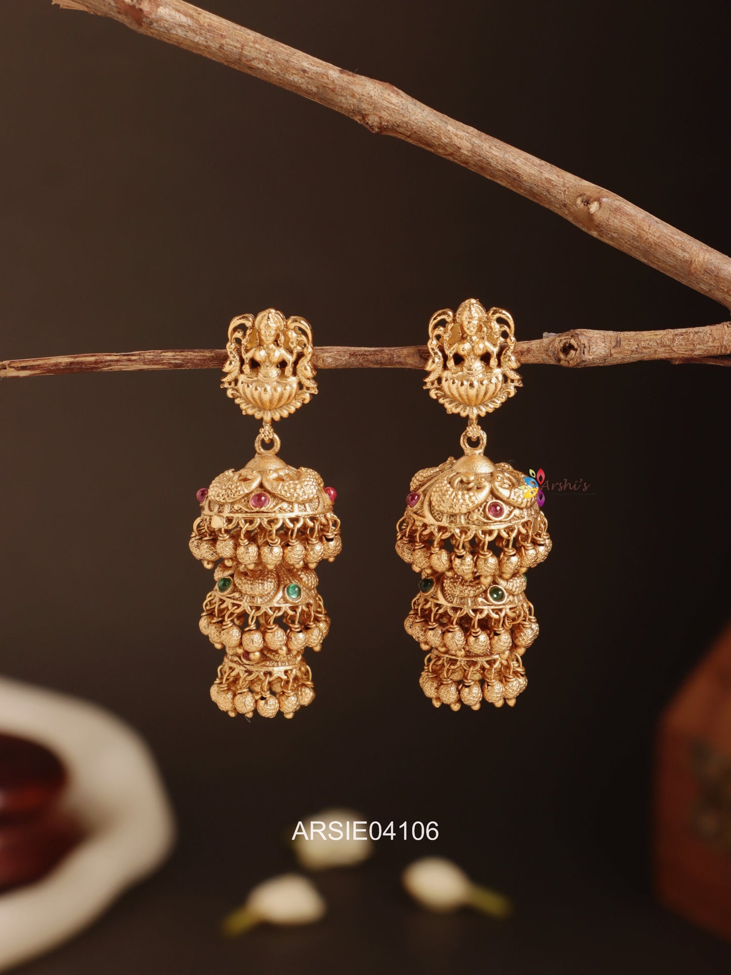 Lkashmi Three Layer Jhumka