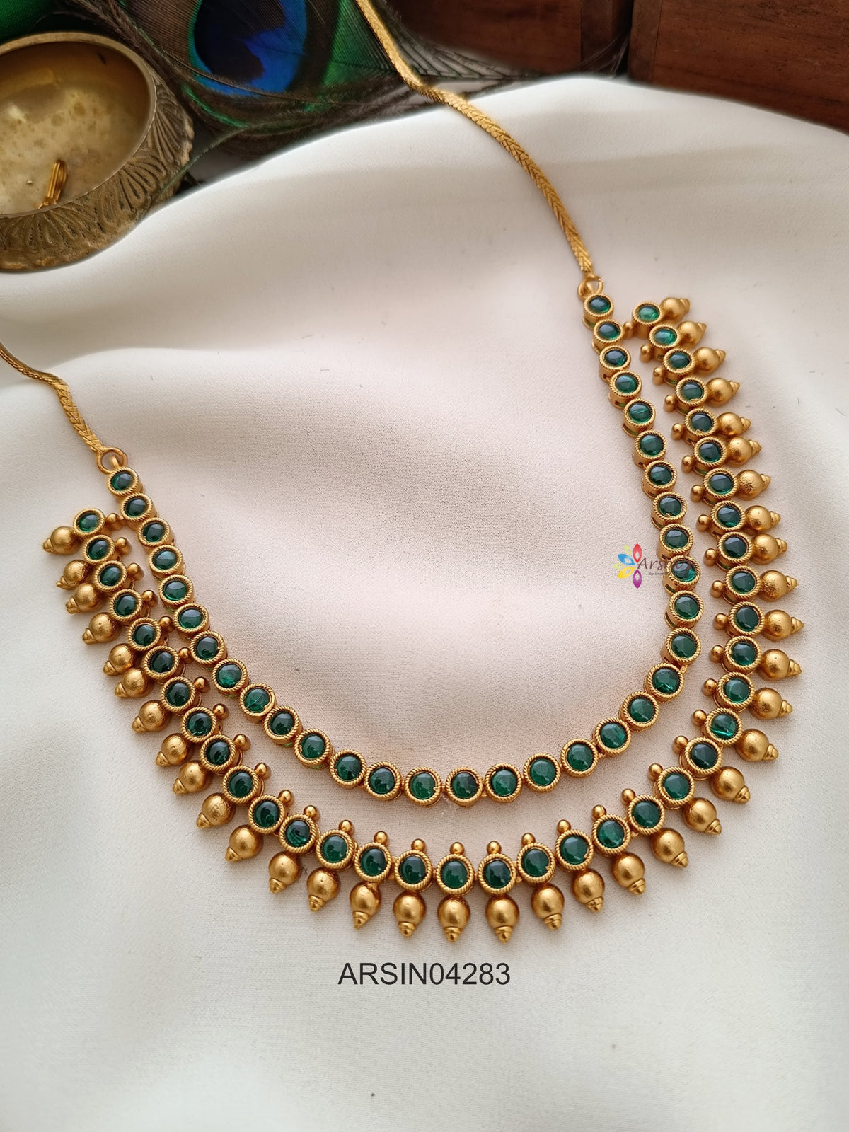 Layer Green Stone Necklace