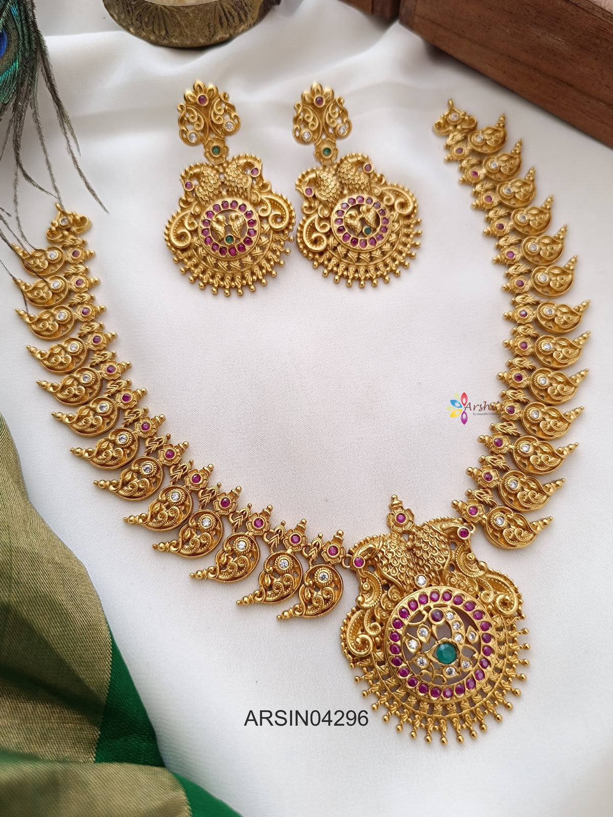 Peacock Pendant Mango Necklace