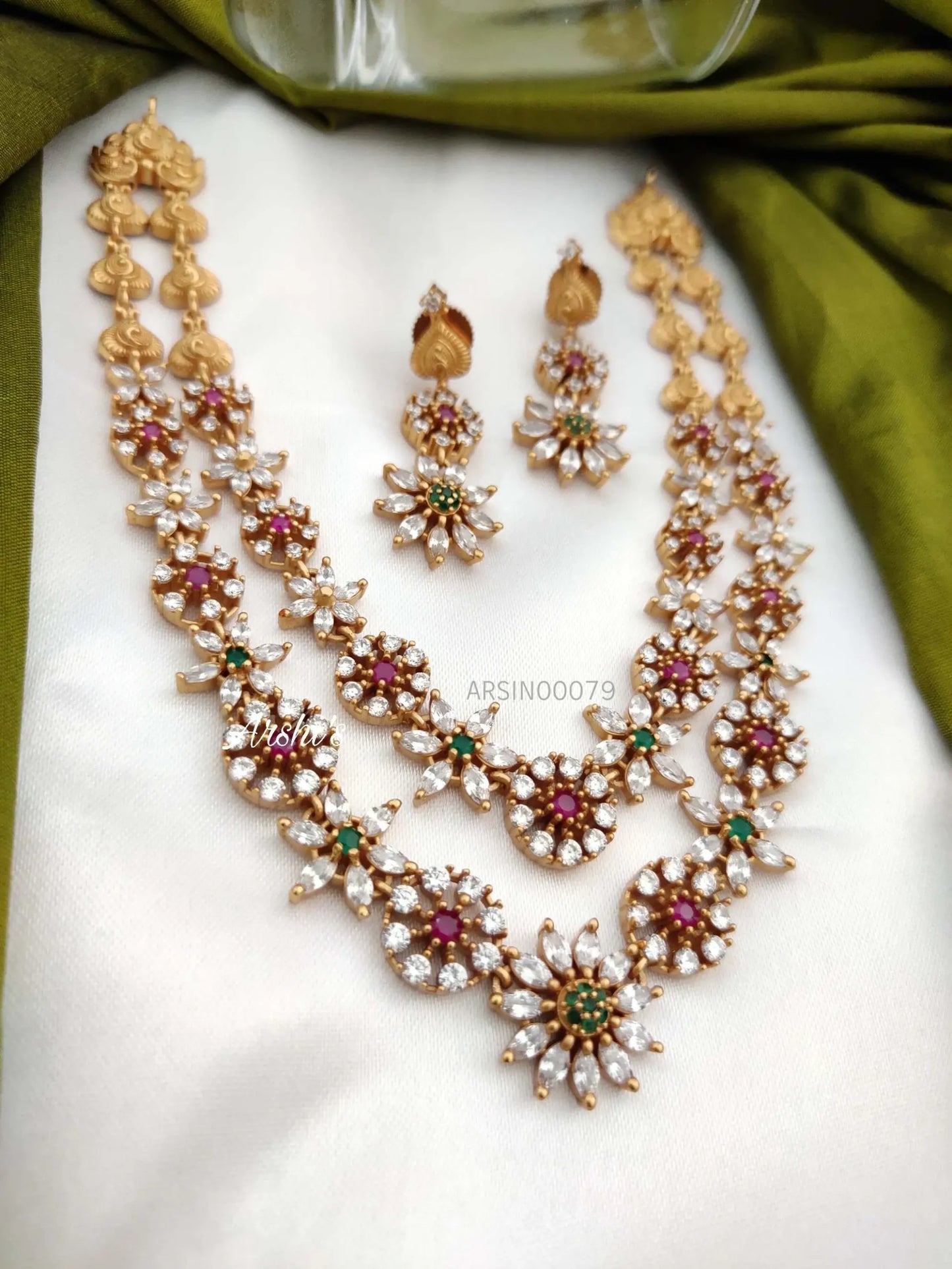 Two Layered AD Stone Necklace