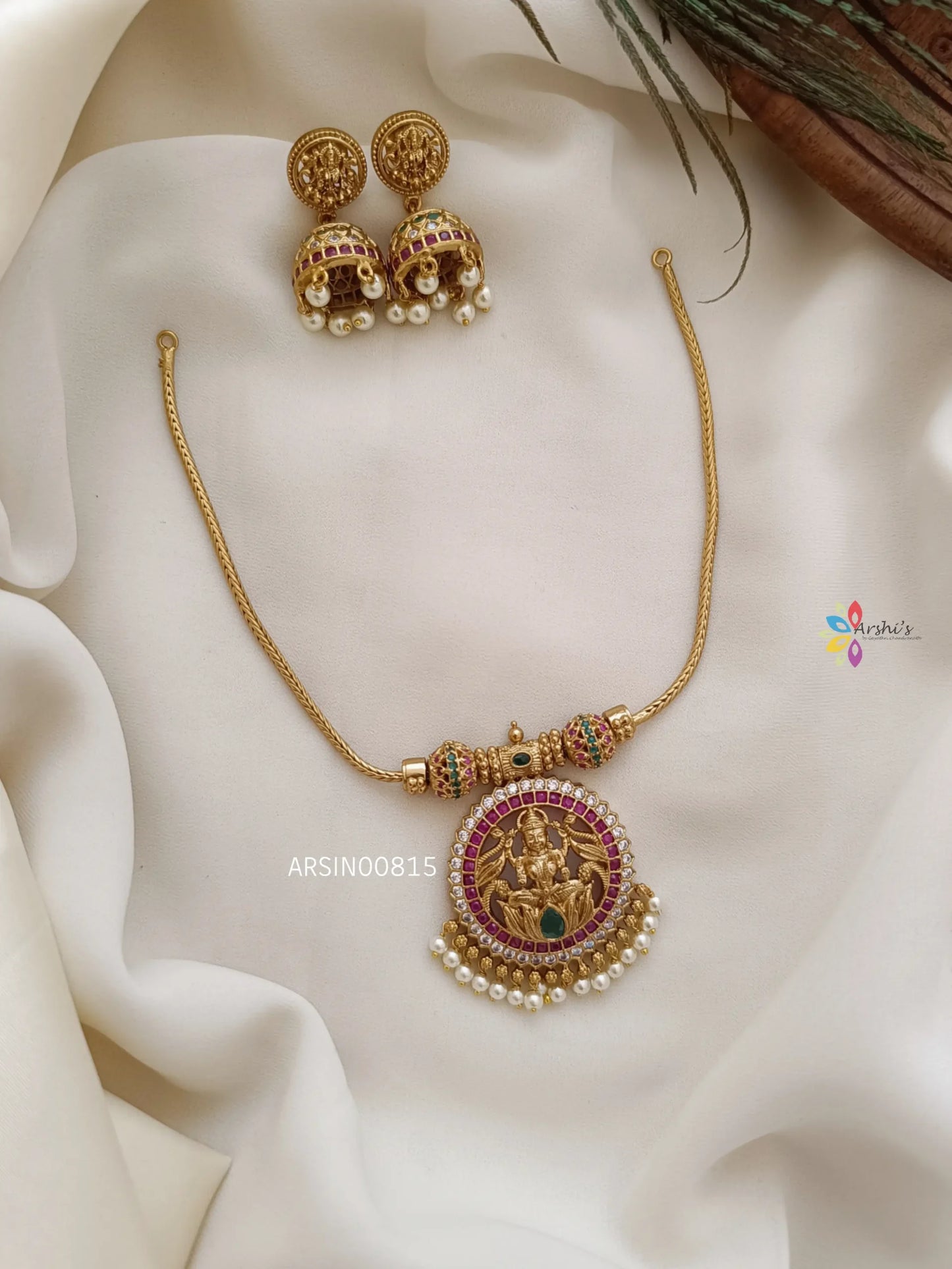 Stunning Lakshmi Pendant Necklace