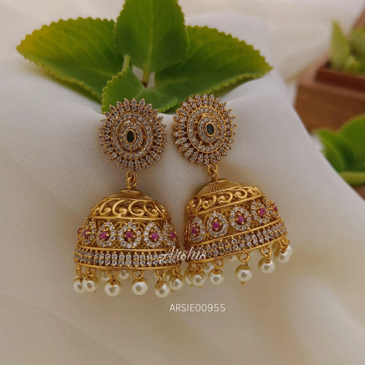 Stunning AD Stone Jhumka