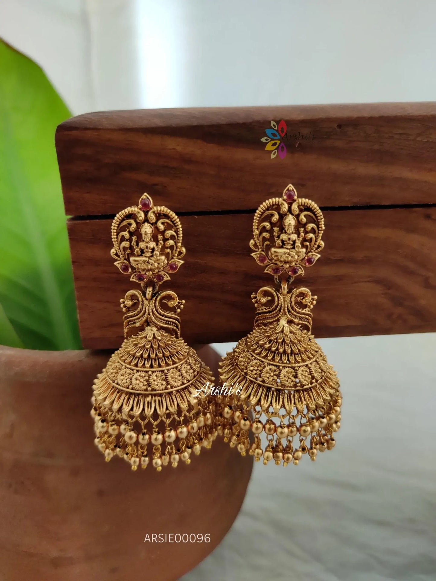 Long Gold Drops Lakshmi Jhumka