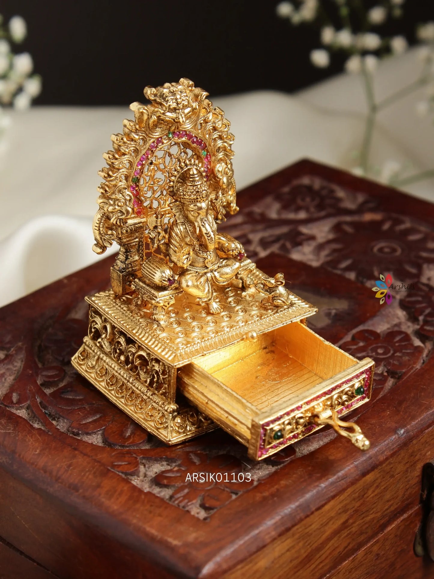 Goddess Ganesha Kumkum Box