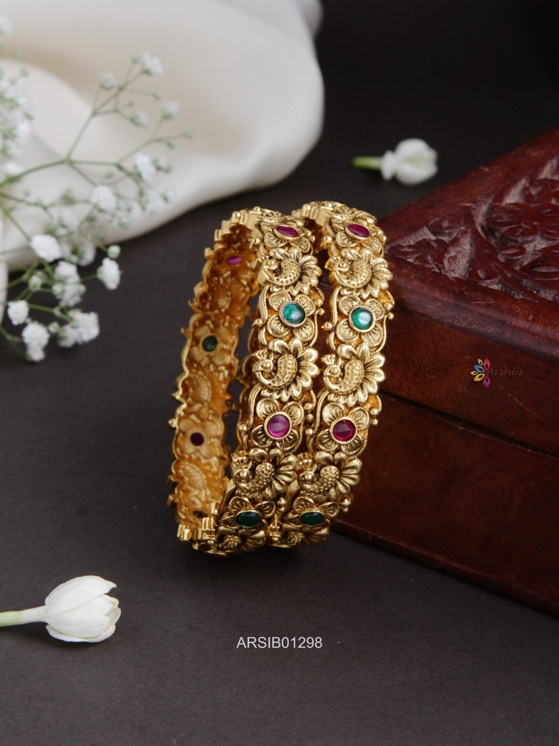 Antique Peacock Design Bangles – Arshis