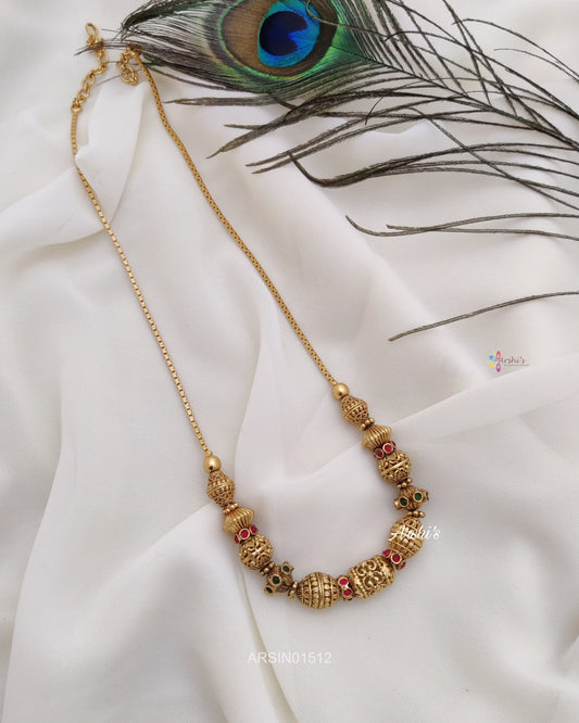 Antique Gold Ball Design Necklace