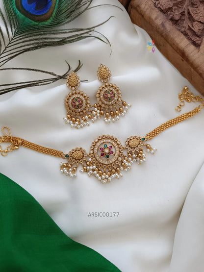 BEautiful flower kemp guttapusalu choker