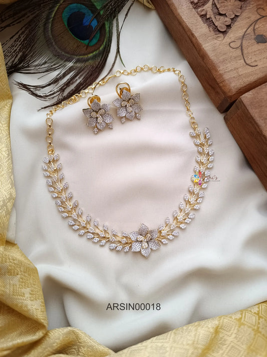 Flower and Leaf Design Necklaces