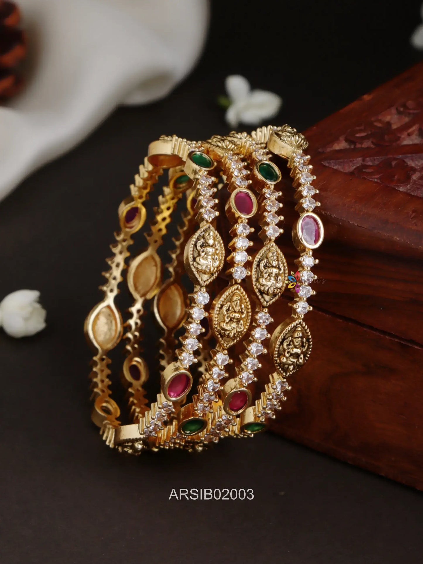 Temple and Stone Bangles