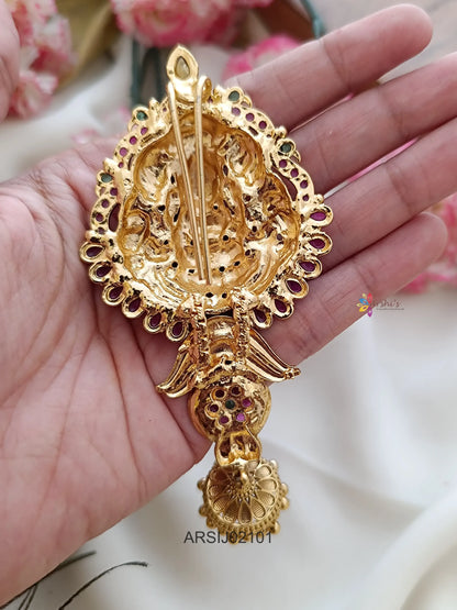 Temple Jhumka Hair Brooch