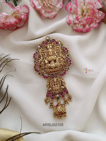 Two Layer Temple with Jhumka Hair Brooch
