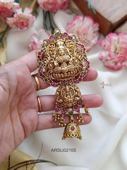 Two Layer Temple with Jhumka Hair Brooch