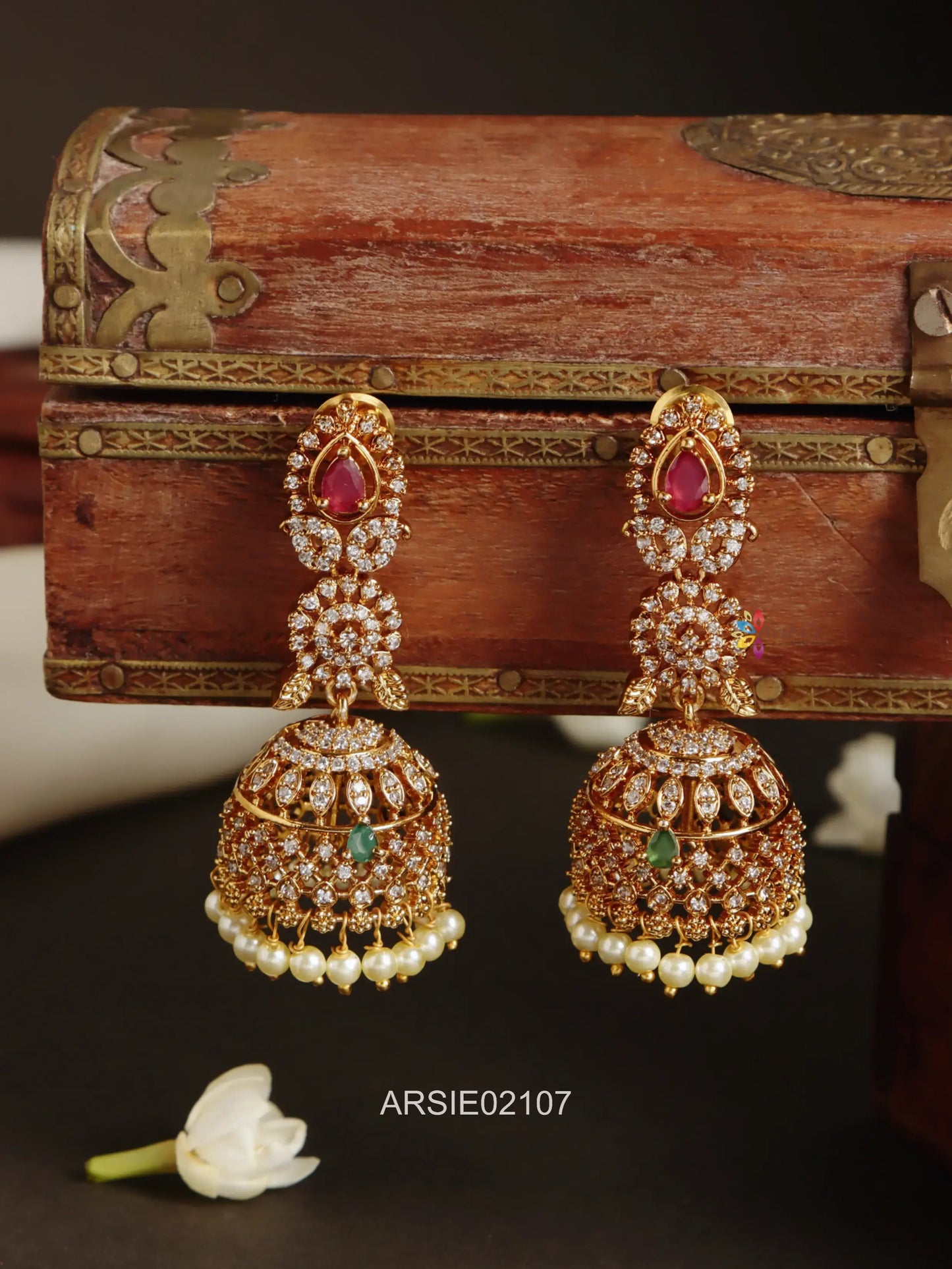 AD Stone Long Jhumka