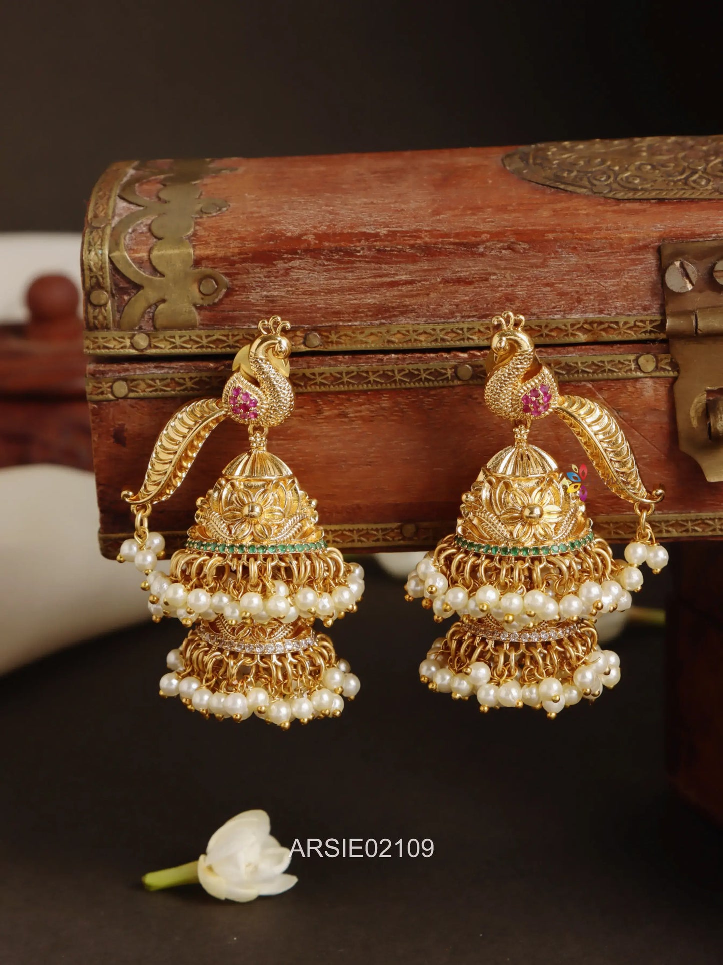 Peacock Double Layer Jhumka
