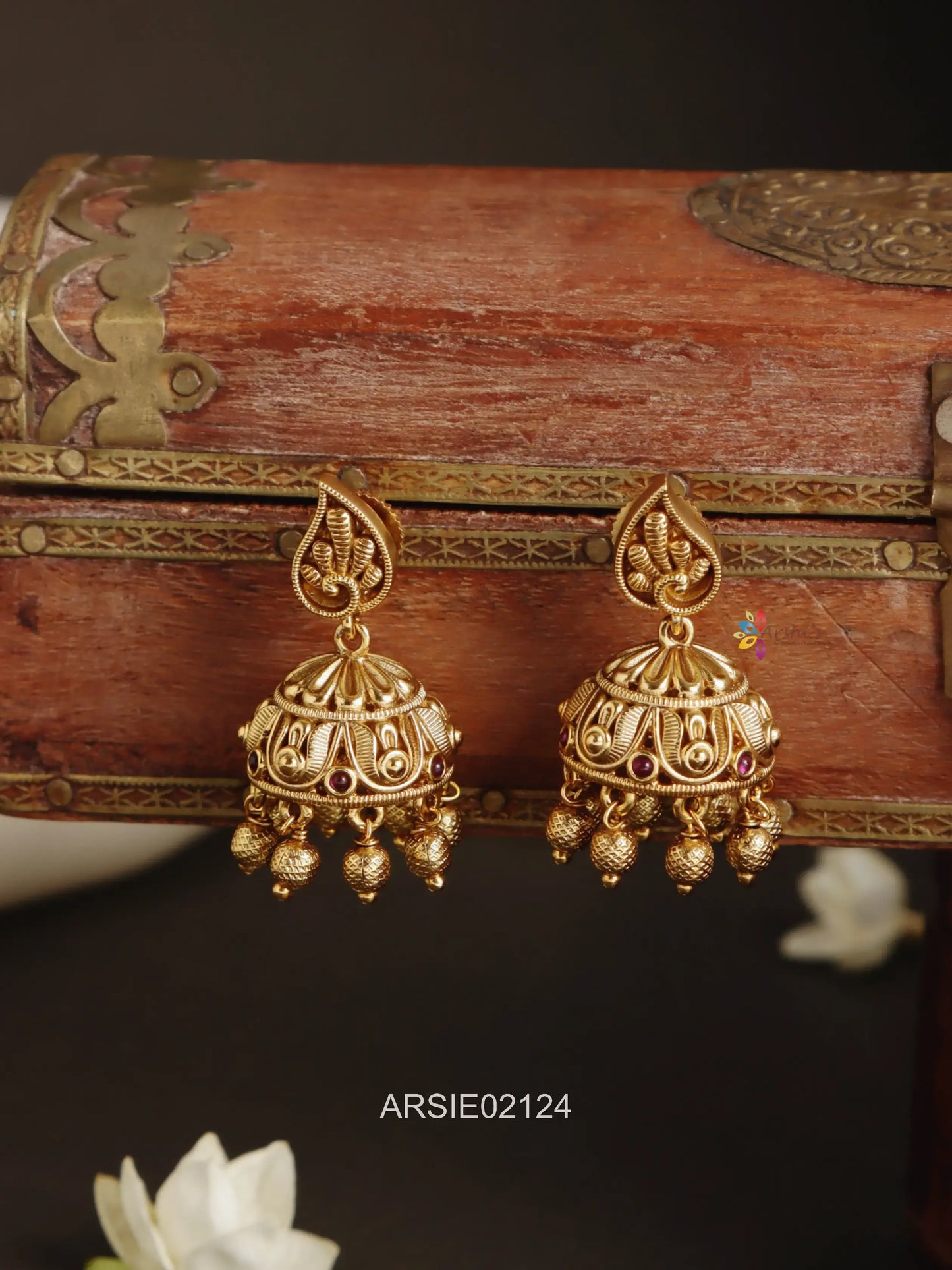 Antique Leaf Design Jhumka