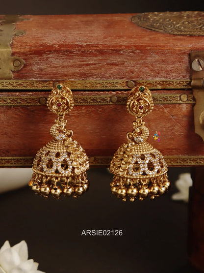 Peacock Design Jhumka