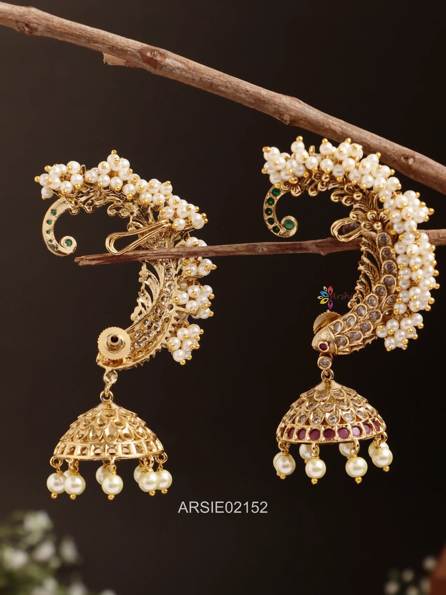 Floral Pearl Earcuffs