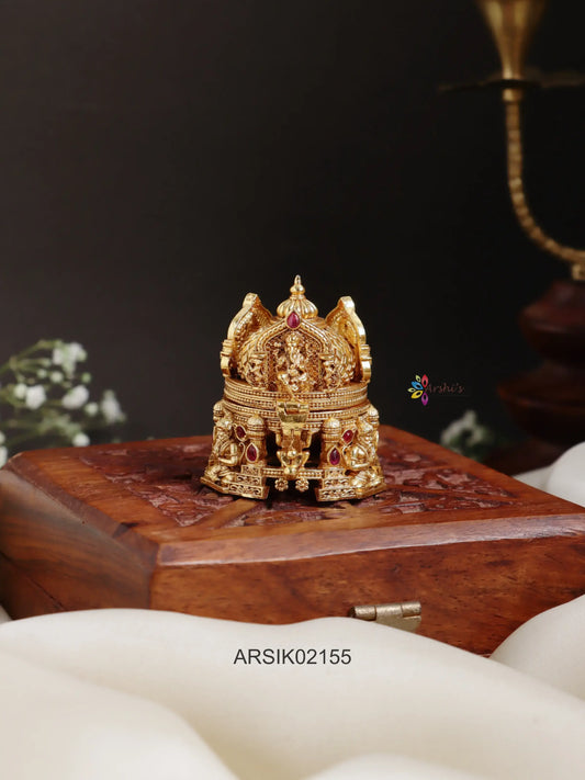 Gold Tone Ganesha Kumkum Box