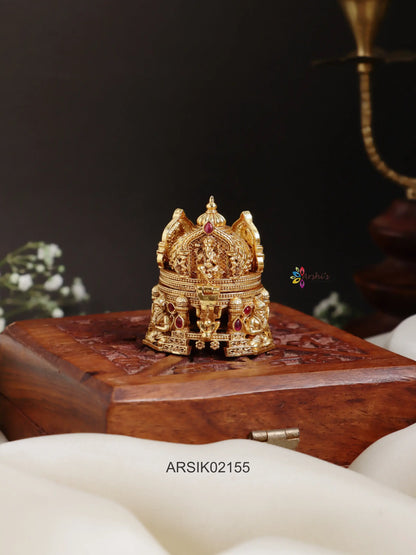 Gold Tone Ganesha Kumkum Box