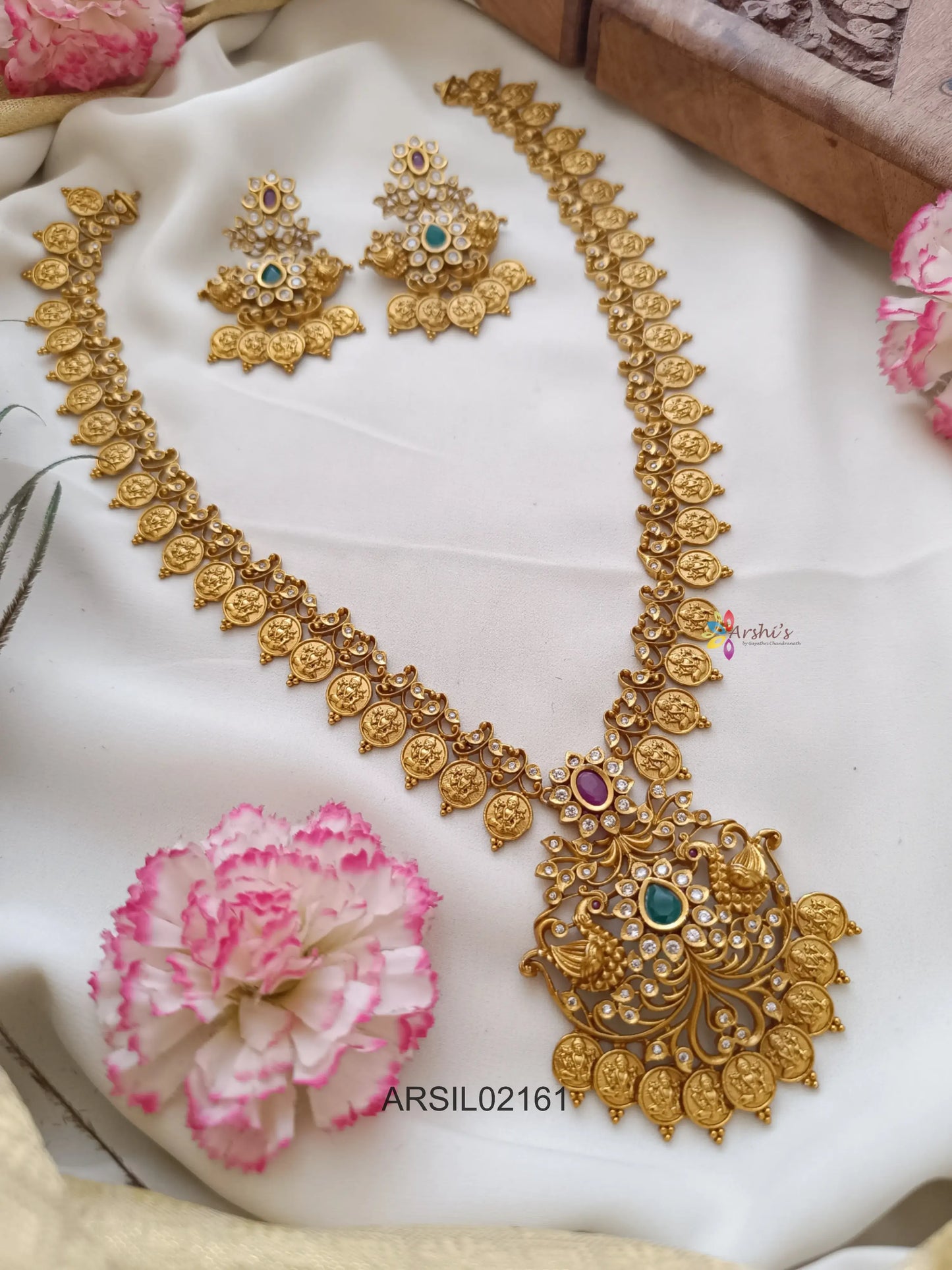 Laksmi Coin Stone Long Haram