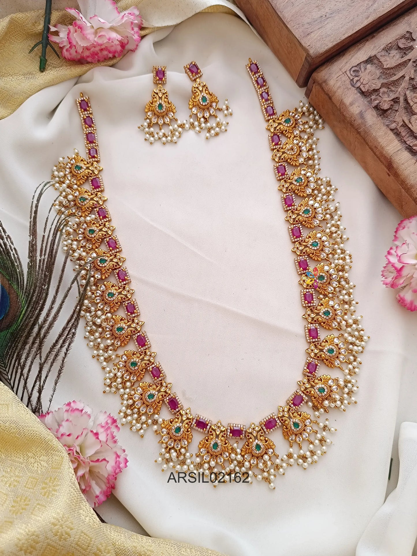 Ruby Stone Guttapusalu Long Haram