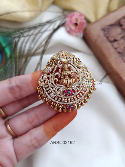 AD Stone Lakshmi Hair Brooch