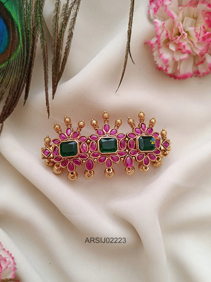 Kemp and Emerald Stone Hairclip