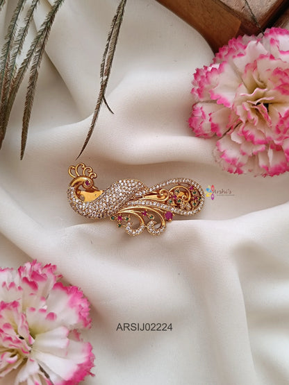 Big Peacock Design Hairclip