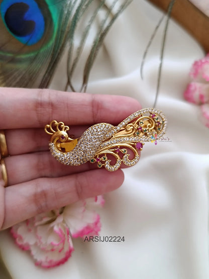 Big Peacock Design Hairclip