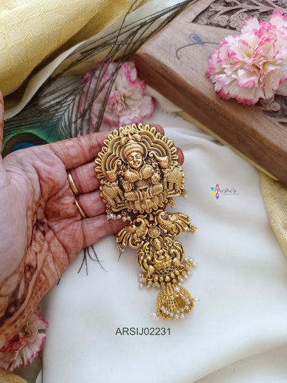 Antique Temple Design Small Pearl Drop Hairbrooch