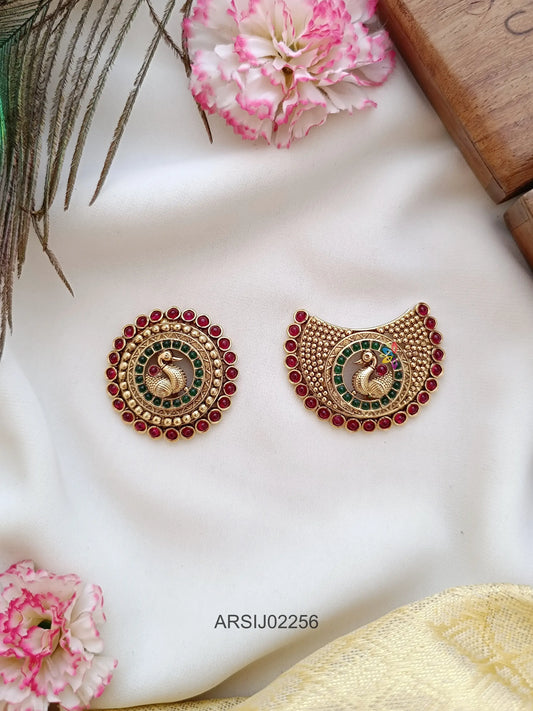 Peacock Sun and Moon Hairbrooch