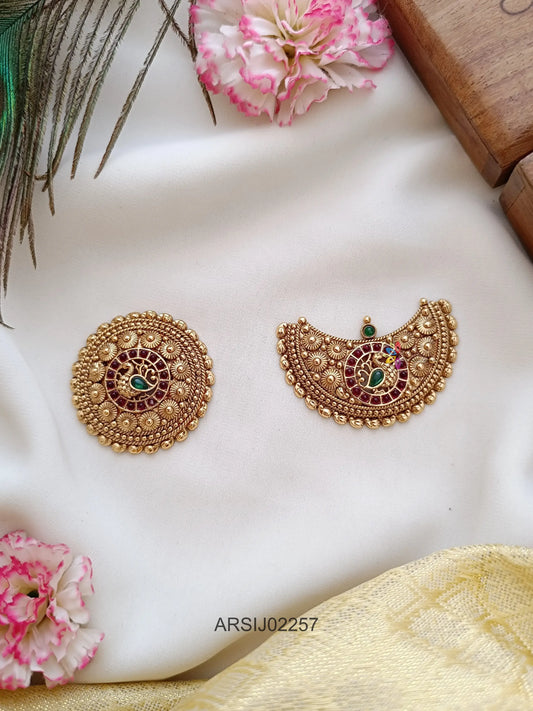 Matte Peacock Sun and Moon Hairbrooch