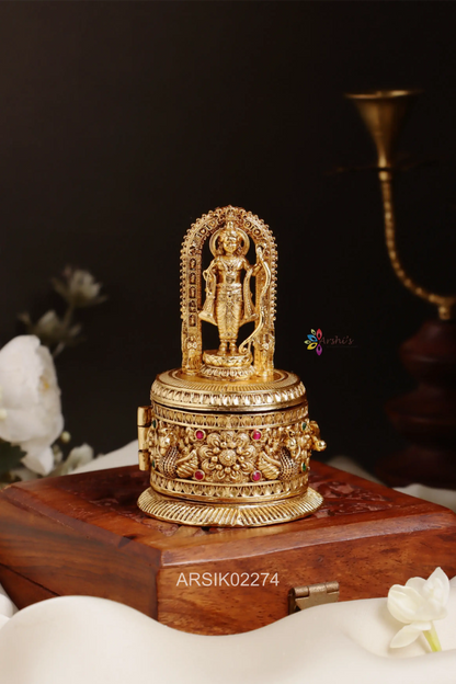 Antique Lord Rama Kumkum Box