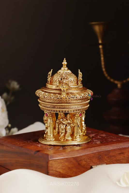 Radha Krishna Gopuram Kumkum Box