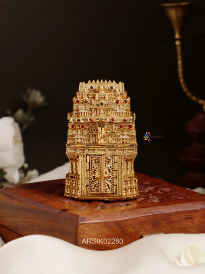 Temple Design Raja Gopuram Ganesh Kumkum Box