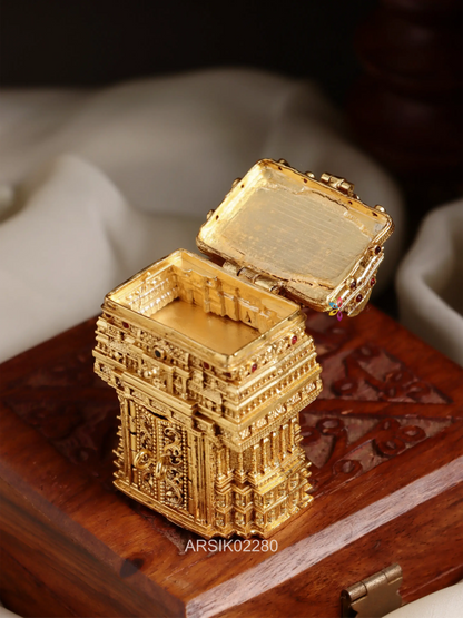 Temple Design Raja Gopuram Ganesh Kumkum Box