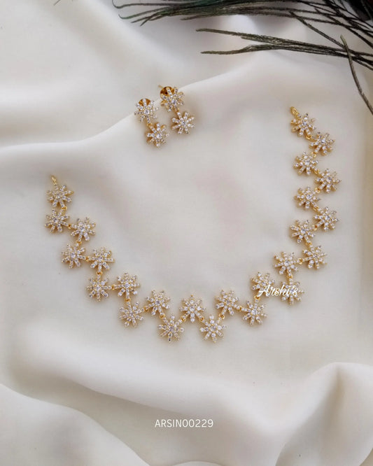 Imitation Star Design AD Necklace