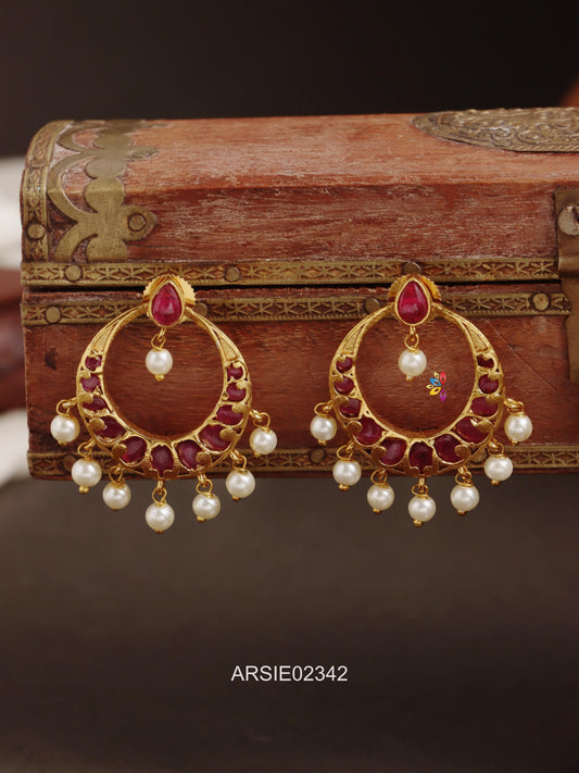 Kemp Stone Chandbali Earrings