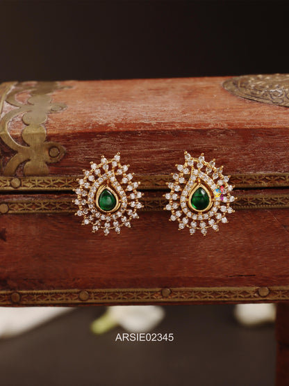 Emerald Mango Design Earstuds
