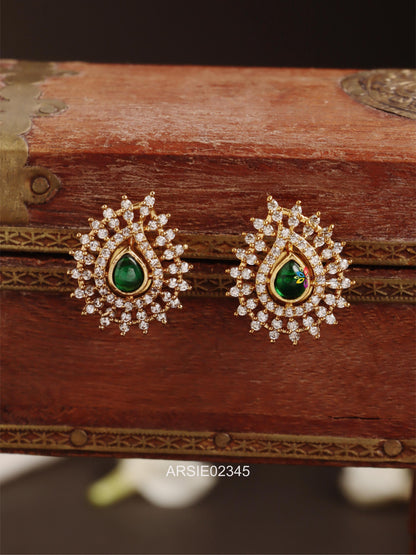 Emerald Mango Design Earstuds