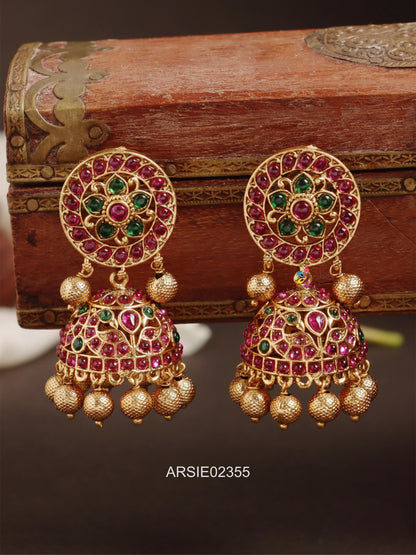 Round Design Kemp Sone Jhumka